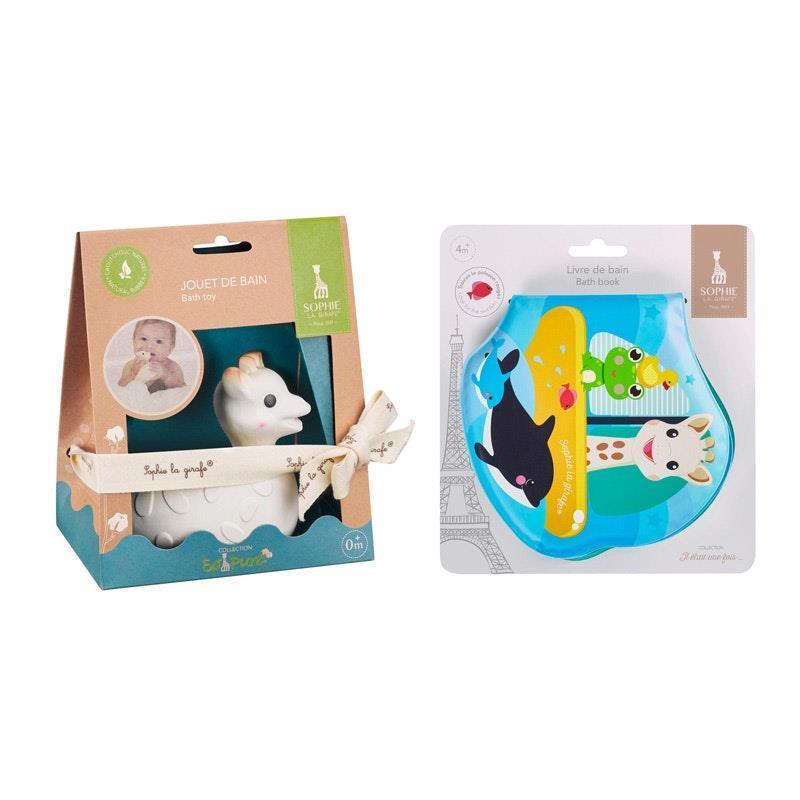 Load image into Gallery viewer, Sophie la girafe Bath Toy and Bath Book Bundle
