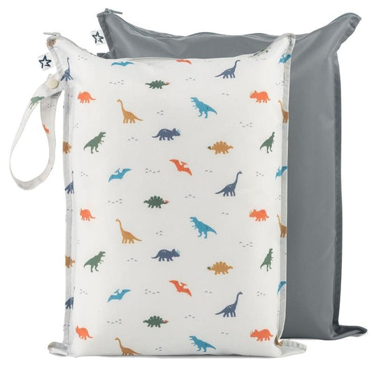 Tiny Twinkle - Mess-proof Wet Bag 2 Pack Dinosaur