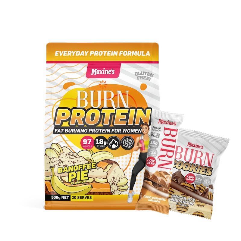 Load image into Gallery viewer, Maxine's Burn Protein Starter 500g - Banoffee Pie Bundle
