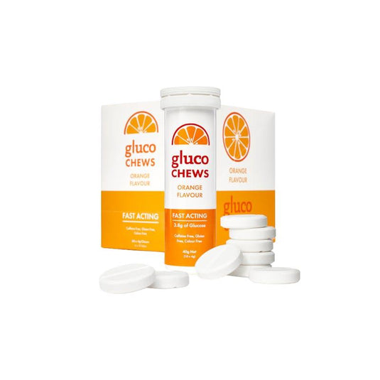 Glucology Fast Acting Glucochews 24 Tubes, 10 Chews per tube, Orange (24 x 10)