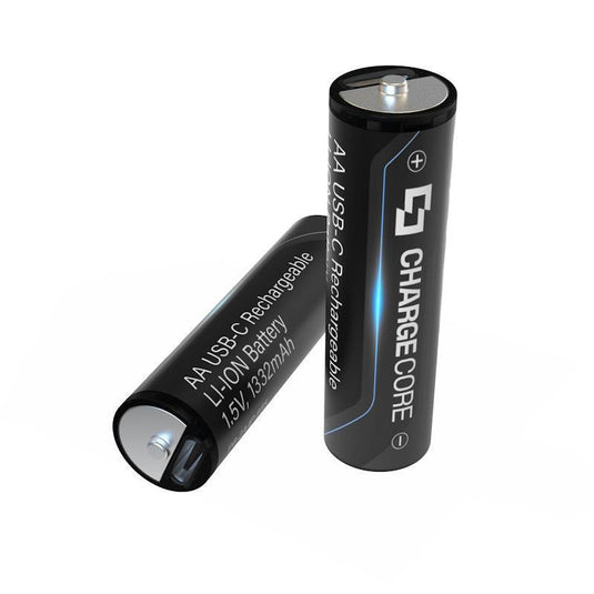 Laser USB-C Rechargeable AA Battery 4-Pack Blue