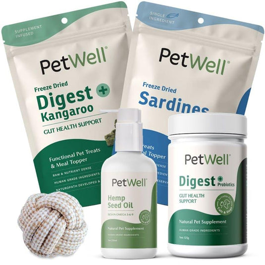 PetWell DIGEST Gut Health Pack for Dogs and Cats Gift Set
