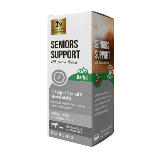 Natural Pet Supplements Seniors Support Herbal Tincture For Dogs and Cats 100ml