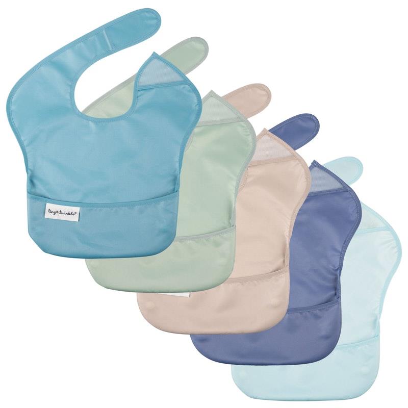 Load image into Gallery viewer, Tiny Twinkle - Mess-proof Easy Bib 5 Pack Boy Set 1
