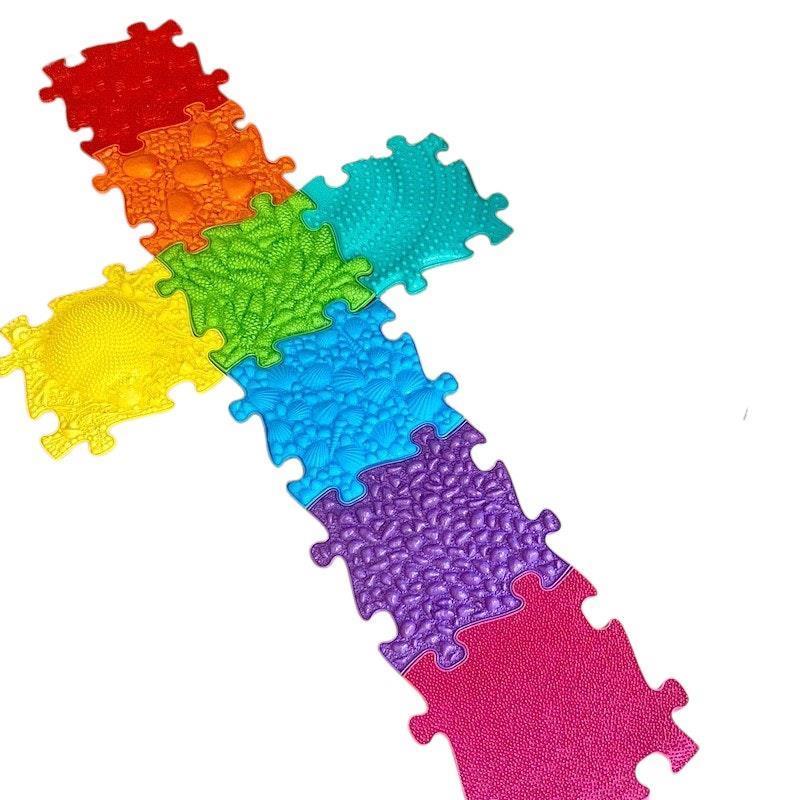 Load image into Gallery viewer, Muffik Rainbow Sensory Play Mat Set
