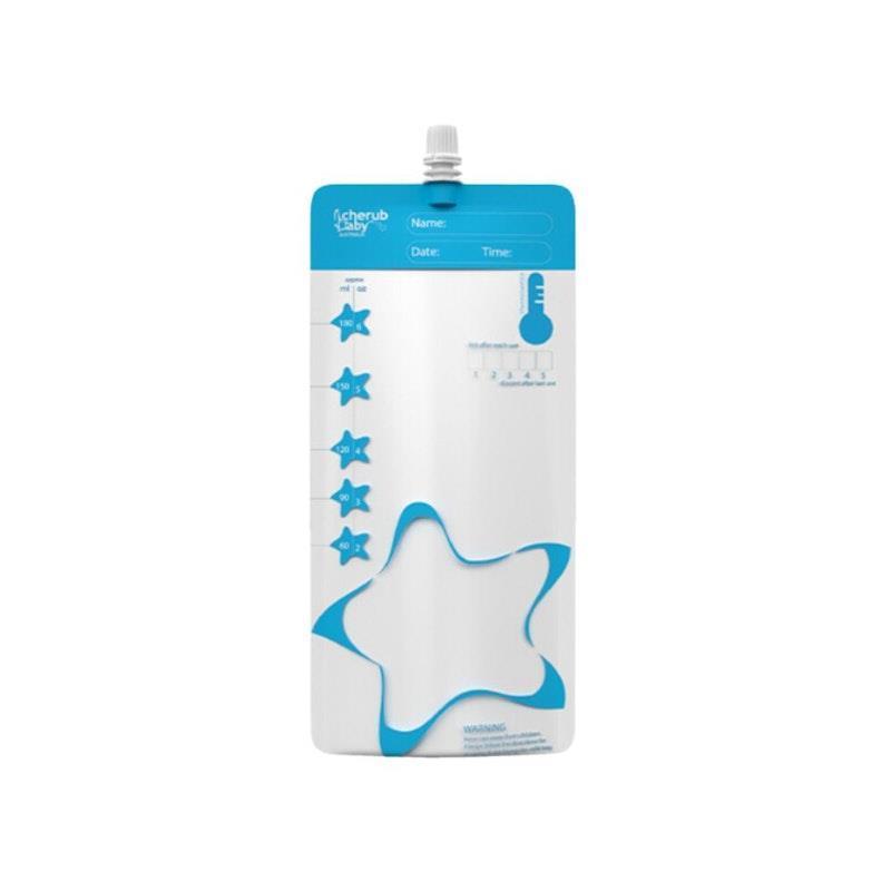 Load image into Gallery viewer, Cherub Baby Re Usable Breast Milk Storage Bags 180ml 50 Uses 10 Pack Bundle

