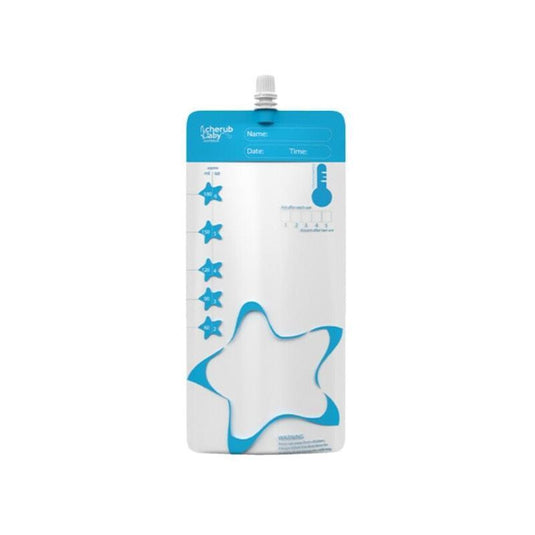 Cherub Baby Re Usable Breast Milk Storage Bags 180ml 50 Uses 10 Pack Bundle