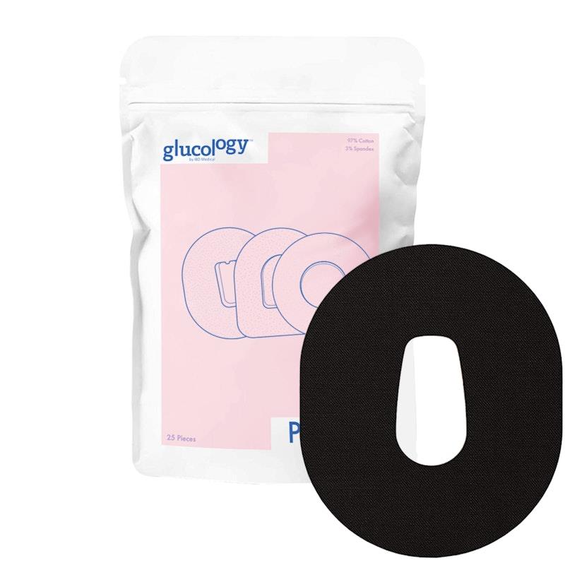 Load image into Gallery viewer, Glucology 25 Pack CGM Patches for Dexcom G6 Black
