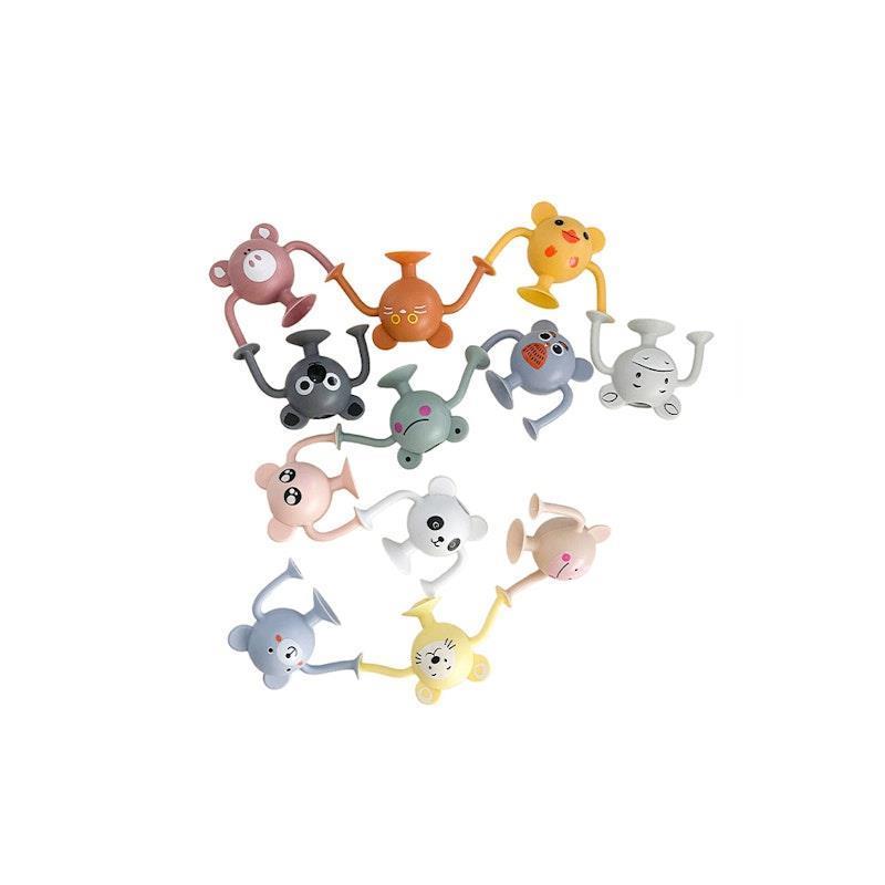 Load image into Gallery viewer, Cherub Baby Bath Toys - Silicone Suction 12PK Bundle – Entire Zoo Collection - Pastel Pack
