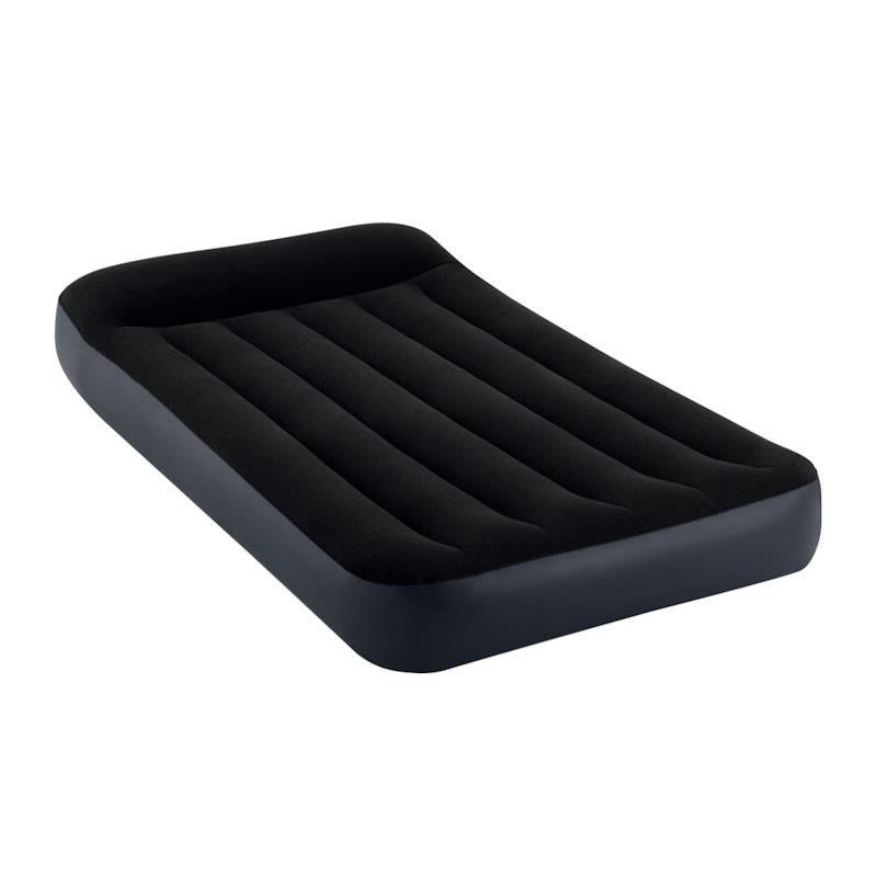 Load image into Gallery viewer, Intex Dura-Beam Classic Inflatable Airbed Mattress w/ Pillow Rest Black Twin Single
