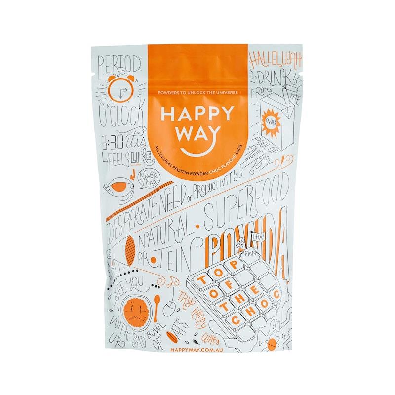 Load image into Gallery viewer, Happy Way Top Of The Choc Whey Protein Powder 500g
