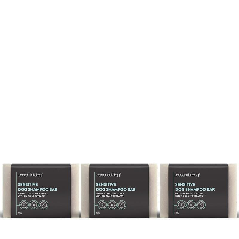 Load image into Gallery viewer, Essential Dog Solid Dog Shampoo Bars (Sensitive) Oatmeal, Lavender &amp; Geranium 3x100g
