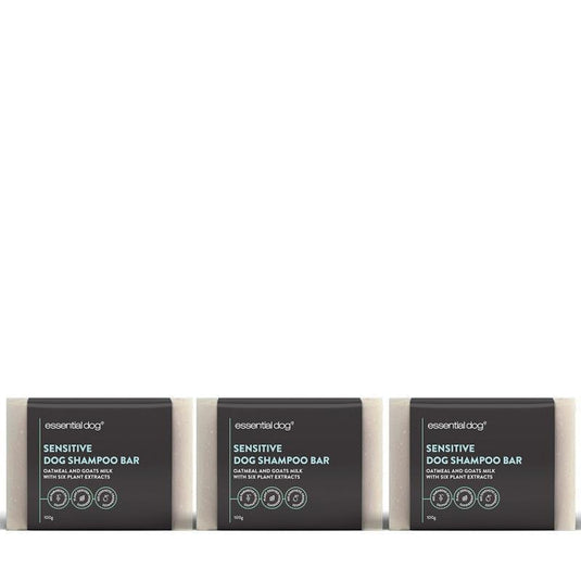 Essential Dog Solid Dog Shampoo Bars (Sensitive) Oatmeal, Lavender & Geranium 3x100g