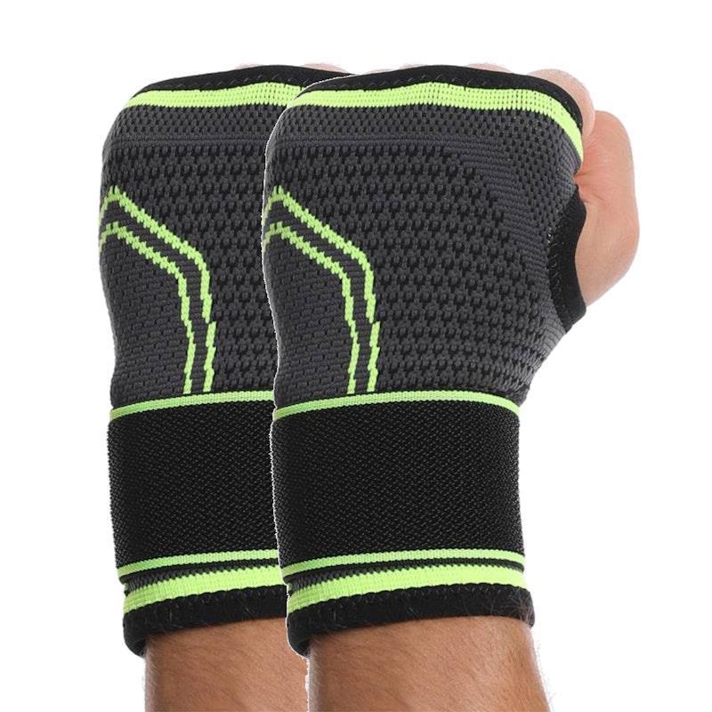 Load image into Gallery viewer, BodyAssist Contoured 4-Way Sports Elastic Wrist Support with Strap x 2 Bundle Medium

