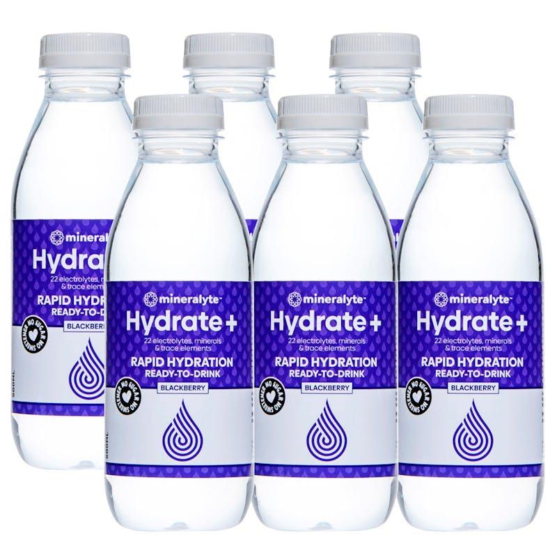 Load image into Gallery viewer, Mineralyte Hydrate+ Ready to Drink Blackberry Flavoured 500ml 6Pack
