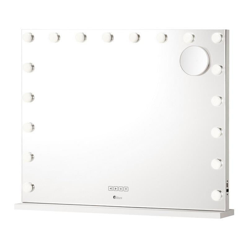 Load image into Gallery viewer, Oikiture Bluetooth Hollywood Makeup Mirror 18 LED Light Vanity Mirrors White
