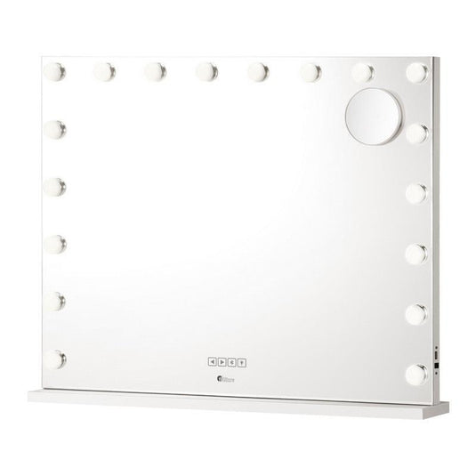 Oikiture Bluetooth Hollywood Makeup Mirror 18 LED Light Vanity Mirrors White