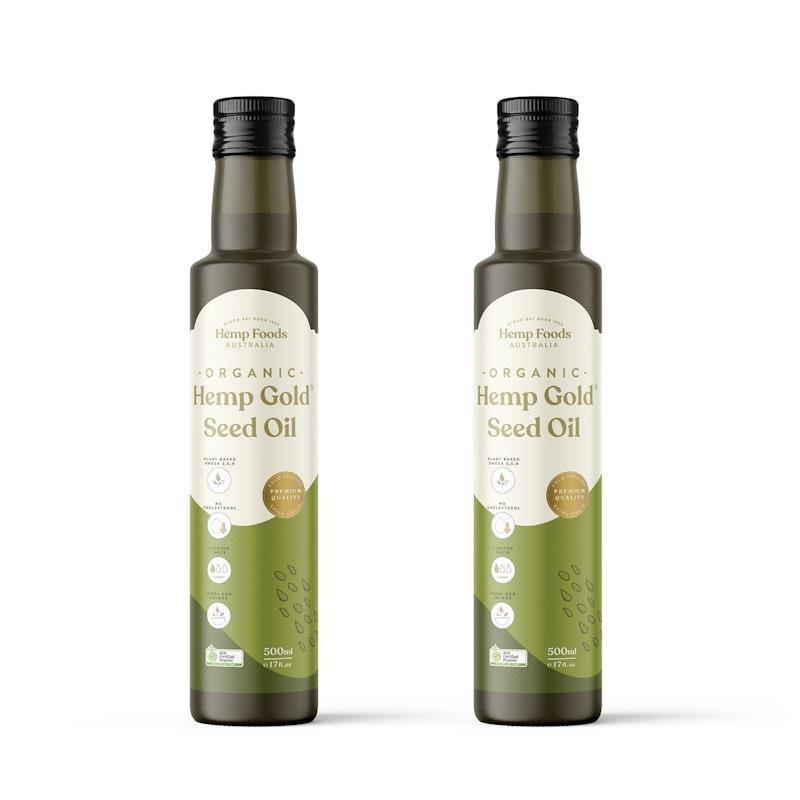 Load image into Gallery viewer, Hemp Foods Australia Organic Hemp Gold® Seed Oil 500ml Twin Pack
