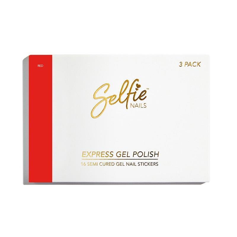 Load image into Gallery viewer, Selfie Nails Express Gel Polish Red 3 Pack
