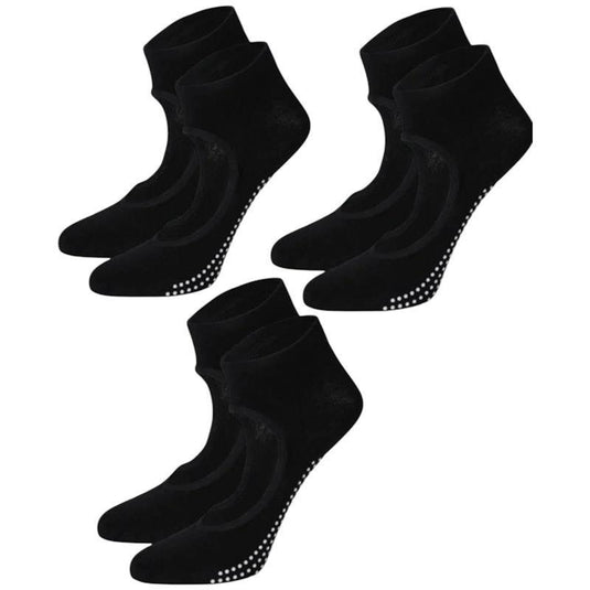 High Heel Jungle Peek Full Grip Pilates/ Yoga Sock Black Bundle