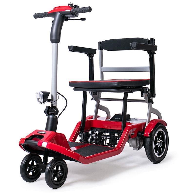 Load image into Gallery viewer, Equipmed Ultra-Lightweight Folding Electric Mobility Scooter Red
