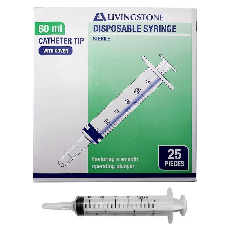 Load image into Gallery viewer, Livingstone Syringe Catheter Tip with Cap 60ml 25 Pieces/Box
