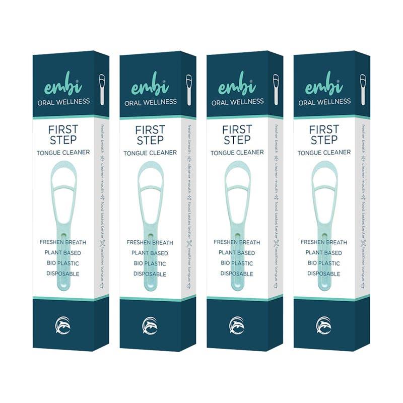 Load image into Gallery viewer, embi Oral Wellness First Step Disposable Tongue Scraper 4Pack
