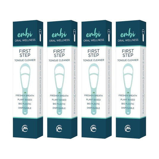 embi Oral Wellness First Step Disposable Tongue Scraper 4Pack