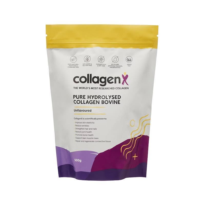 Load image into Gallery viewer, CollagenX Pure Bovine Collagen Peptide Powder 500g
