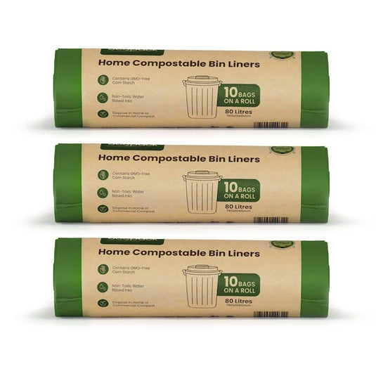Ecopack 80L Compostable Garbage Bags Bundle 3 Rolls/30 Bags