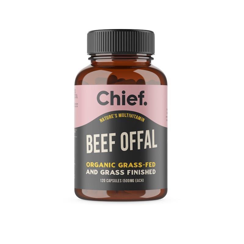 Load image into Gallery viewer, Chief Organic Beef Offal (Natural Multivitamin) 120 Capsules
