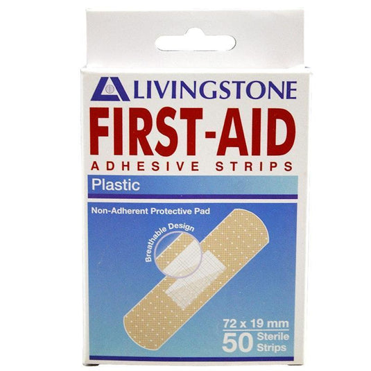 Livingstone Superior Adhesive Recyclable Plastic Strips 72 x 19mm 50 Pieces/Box