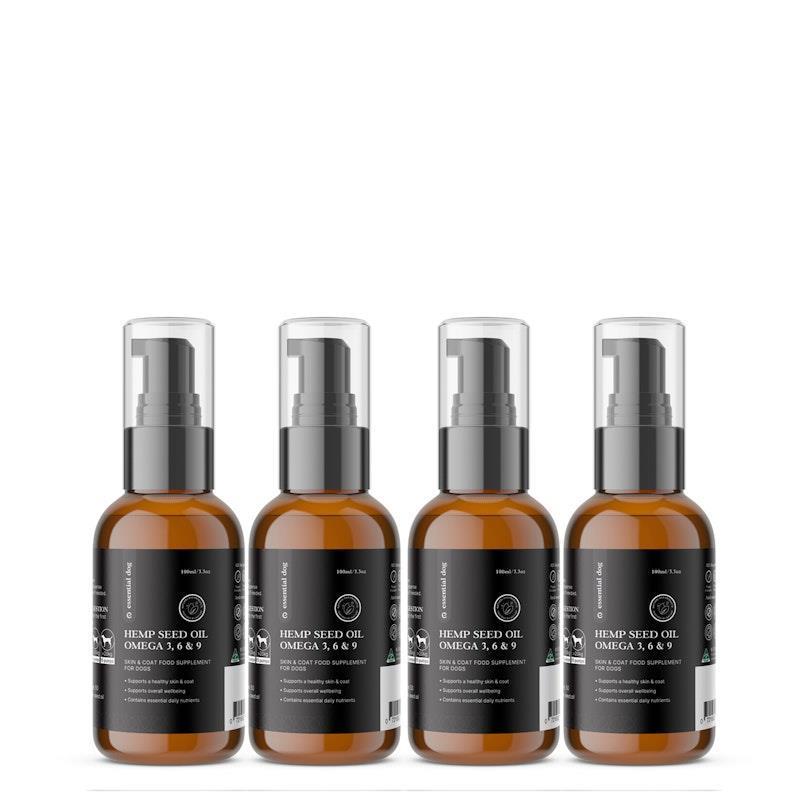 Load image into Gallery viewer, Essential Dog100% Raw Hemp Seed Oil for Dogs 4x100ml
