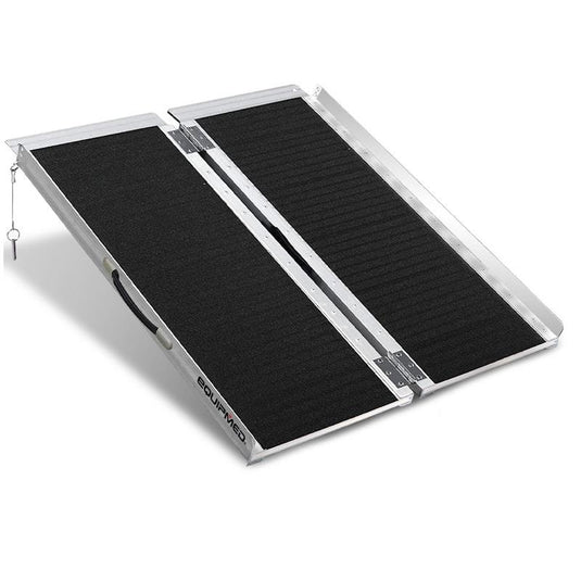 Equipmed 91cm Portable Folding Aluminium Access Ramp Black