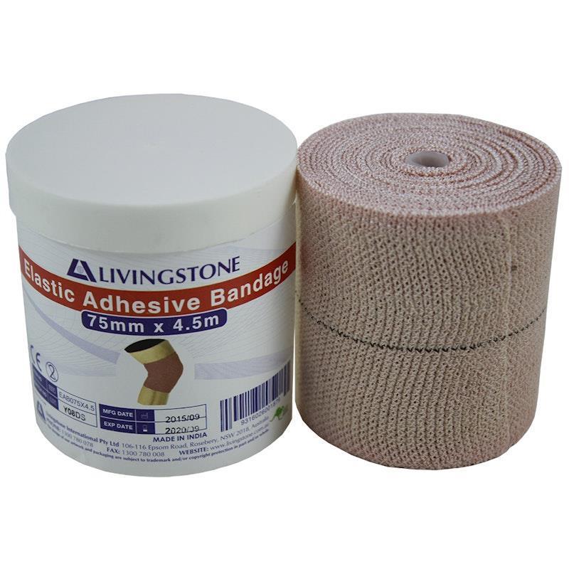 Load image into Gallery viewer, Livingstone Elastic Adhesive Bandage BP 93 7.5cm x 4.5m Pack
