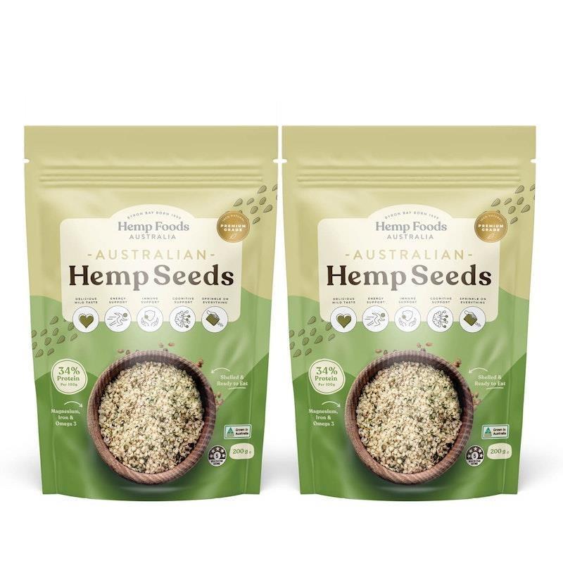 Load image into Gallery viewer, Hemp Foods Australia Australian Grown Hulled Hemp Seeds 200g Twin Pack
