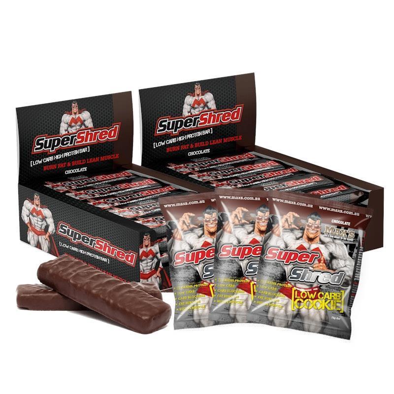 Load image into Gallery viewer, MAX'S SuperShred 24 Bar Twin Pack - Chocolate Bundle
