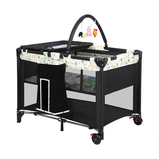 BoPeep Baby Cot Bed Crib Portable Bassinet Safety Rails Fence Foldable Travel 1pc