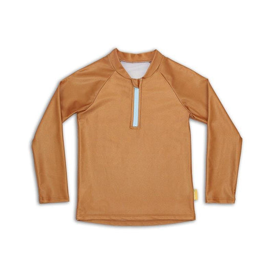 tyoub Long Sleeve Raglan Rash Vest Recycled Terracotta Kids 0year