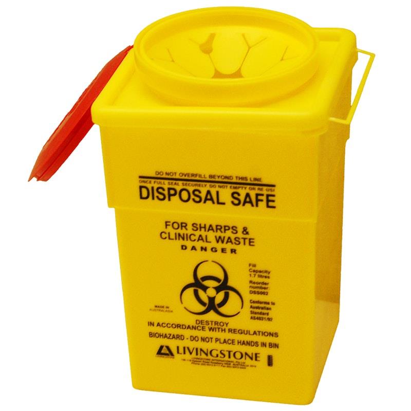 Load image into Gallery viewer, Livingstone Needles Sharps Waste Collector 2L
