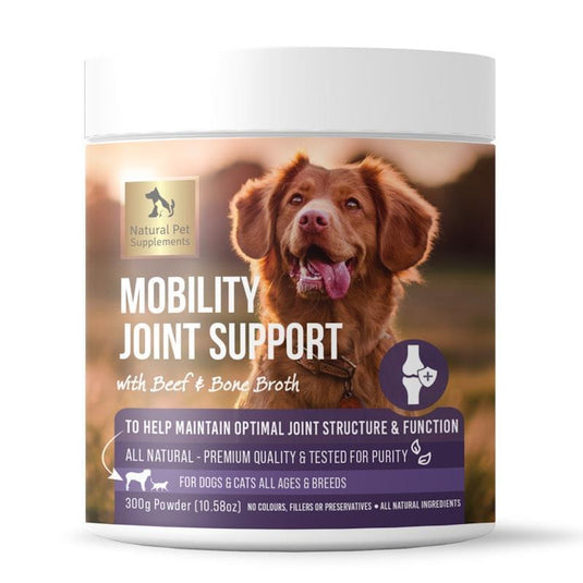 Natural Pet Supplements Mobility Joint Support Powder for Dogs and Cats 300g