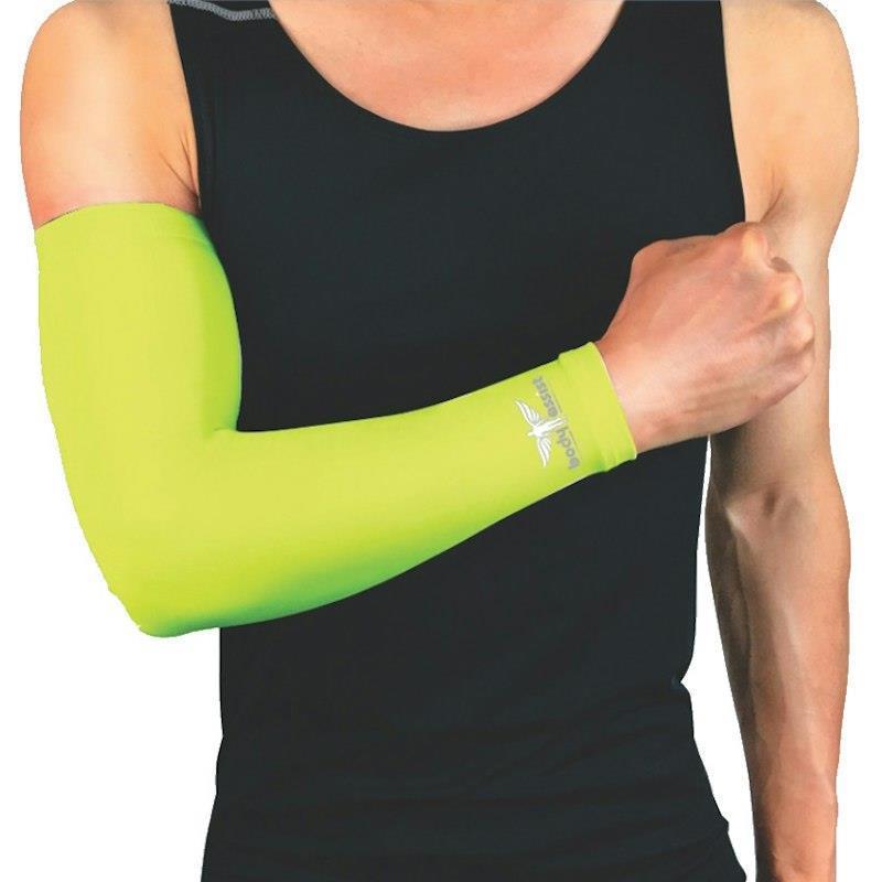 Load image into Gallery viewer, BodyAssist Compression Arm Sleeve Lime MEDIUM (2 PACK) Bundle
