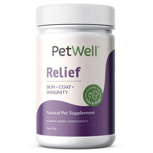 PetWell RELIEF –Skin, Coat & Immune Support for Dogs & Cats 125g
