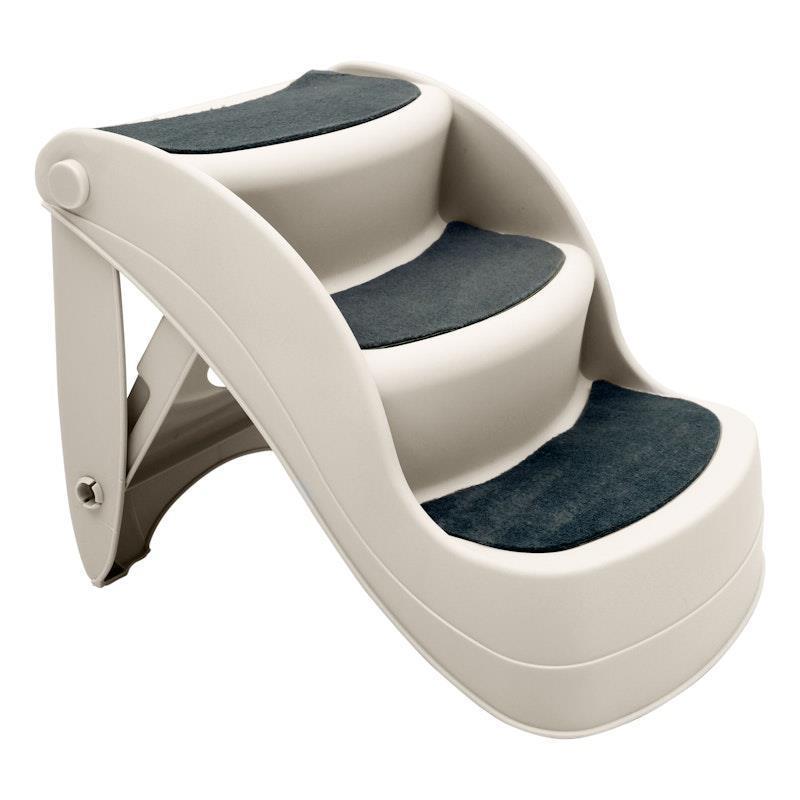 Load image into Gallery viewer, Furtastic 38cm Foldable Pet Stairs Ramp White
