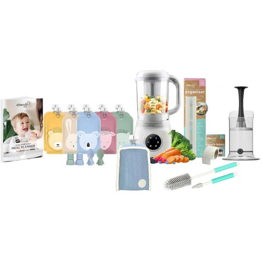 Cherub Baby Automatic Baby Food Maker Bundle - Cerulean & Sage Pack