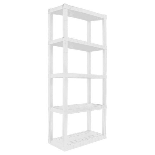 Oskar 5-Tier Storage Shelf, Heavy Duty, holds 340kg White