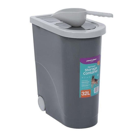PAWS AND CLAWS Pet Food Storer 32L w/ Scoop 1pc