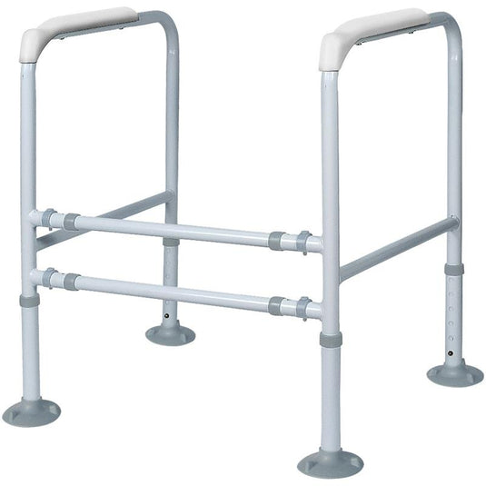 Equipmed Over Toilet Support Frame Safety Grab Rail Aid 125Kg Max Capacity 1Unit