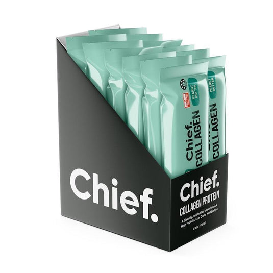 Chief Collagen Protein Bar - Peanut Butter 12 Pack