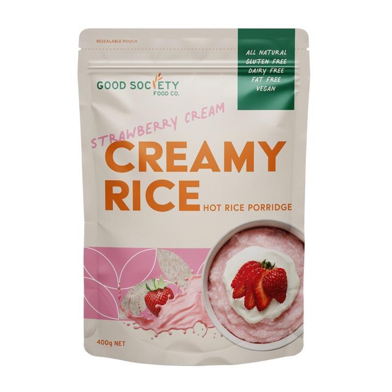 Load image into Gallery viewer, Good Society Food Co. Cream Creamy Rice - Strawberry Cream 400g
